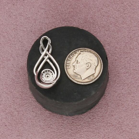 zales sterling silver diamond accent drop pendant - Picture 3 of 3